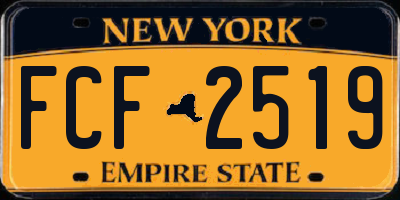 NY license plate FCF2519