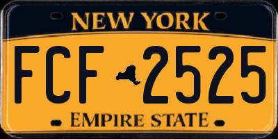 NY license plate FCF2525