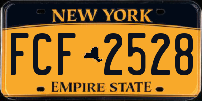 NY license plate FCF2528