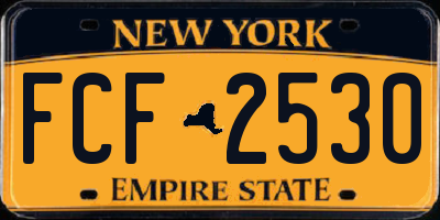 NY license plate FCF2530