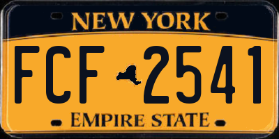 NY license plate FCF2541