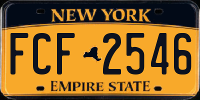 NY license plate FCF2546