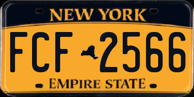 NY license plate FCF2566