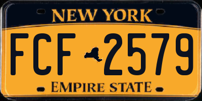 NY license plate FCF2579