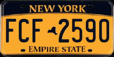 NY license plate FCF2590