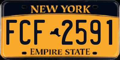 NY license plate FCF2591