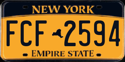 NY license plate FCF2594