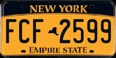 NY license plate FCF2599