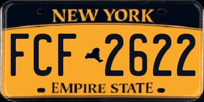 NY license plate FCF2622