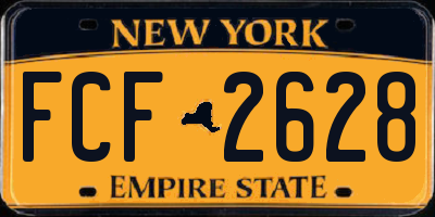 NY license plate FCF2628