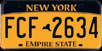 NY license plate FCF2634