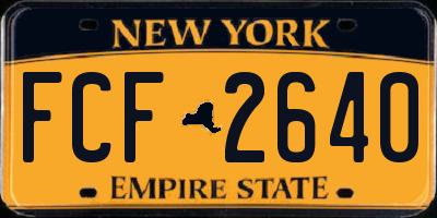 NY license plate FCF2640