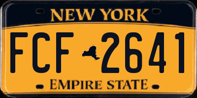 NY license plate FCF2641