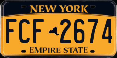 NY license plate FCF2674