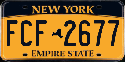 NY license plate FCF2677
