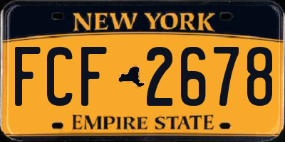 NY license plate FCF2678