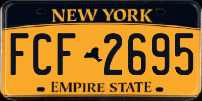 NY license plate FCF2695