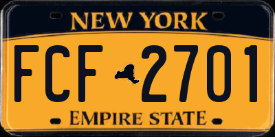 NY license plate FCF2701