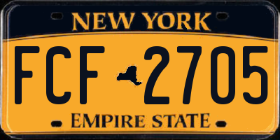 NY license plate FCF2705
