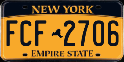 NY license plate FCF2706