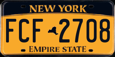 NY license plate FCF2708