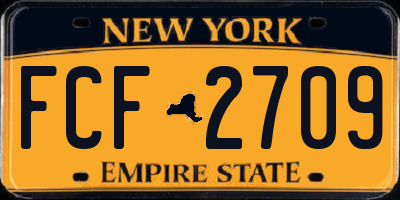 NY license plate FCF2709
