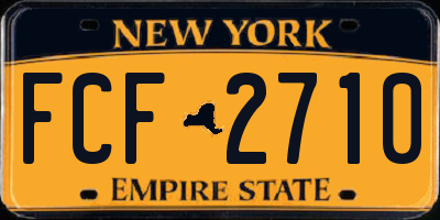 NY license plate FCF2710