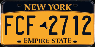 NY license plate FCF2712
