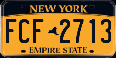 NY license plate FCF2713