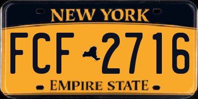 NY license plate FCF2716