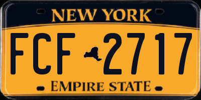 NY license plate FCF2717
