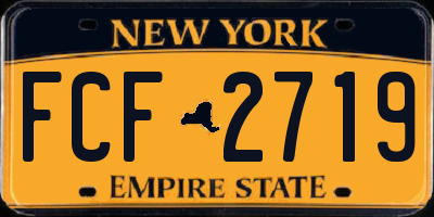NY license plate FCF2719