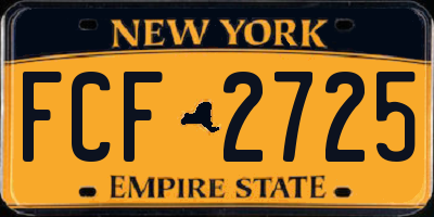 NY license plate FCF2725