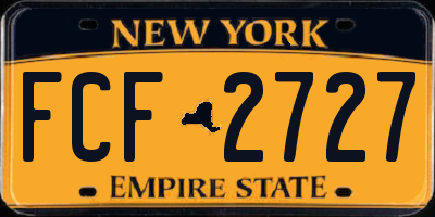 NY license plate FCF2727