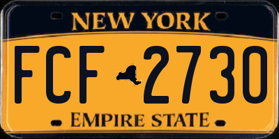 NY license plate FCF2730