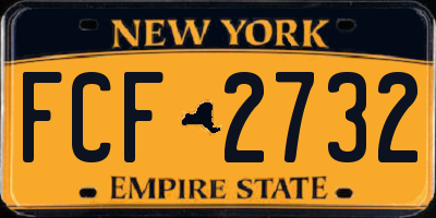 NY license plate FCF2732
