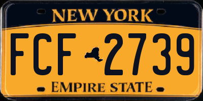 NY license plate FCF2739
