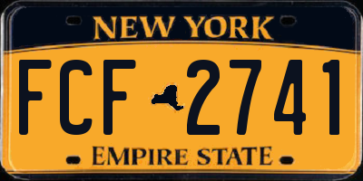 NY license plate FCF2741