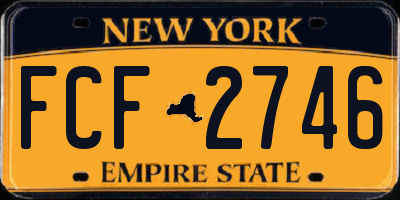 NY license plate FCF2746