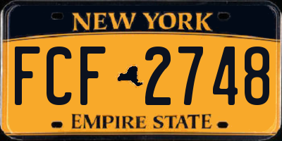 NY license plate FCF2748