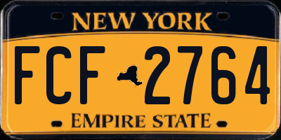 NY license plate FCF2764