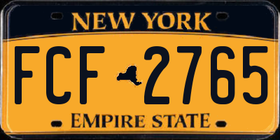 NY license plate FCF2765