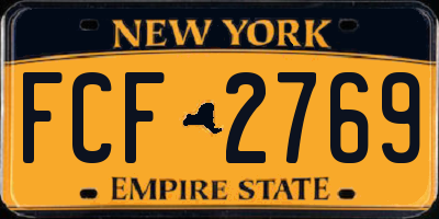NY license plate FCF2769
