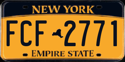 NY license plate FCF2771