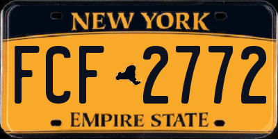 NY license plate FCF2772