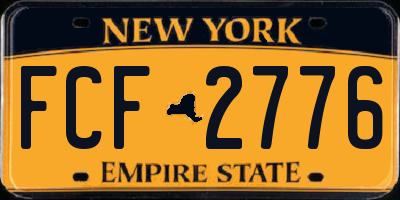 NY license plate FCF2776
