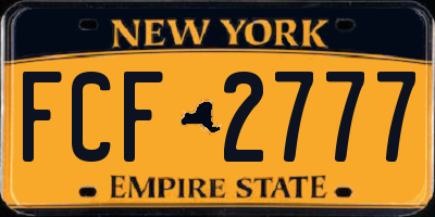 NY license plate FCF2777