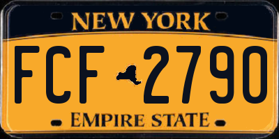 NY license plate FCF2790