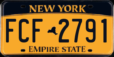NY license plate FCF2791