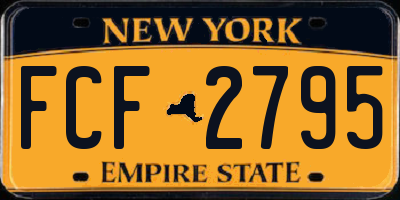 NY license plate FCF2795
